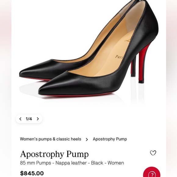 Christian Louboutin Apostrophe Pump 85 Black Heels✨ - Picture 7 of 10